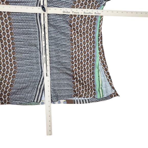 Alembika Button Up Tunic Top Size 1 US 6-8 Pistachio Long Sleeve Blouse READ DES - Picture 14 of 15